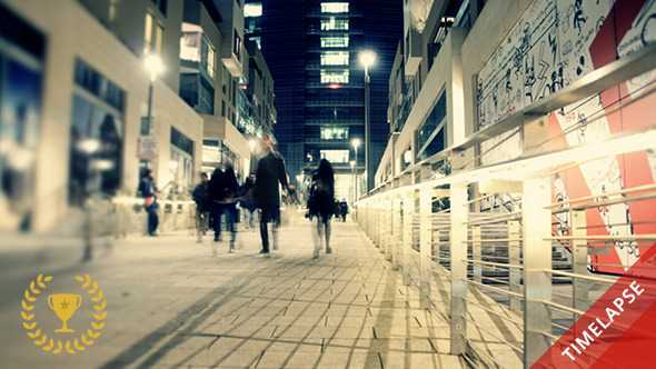 Walking in the Modern City by Night