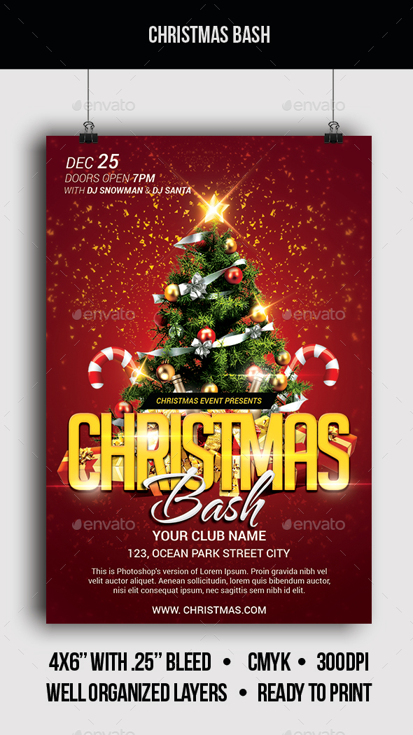 Christmas Bash - Flyer - Clubs & Parties Events