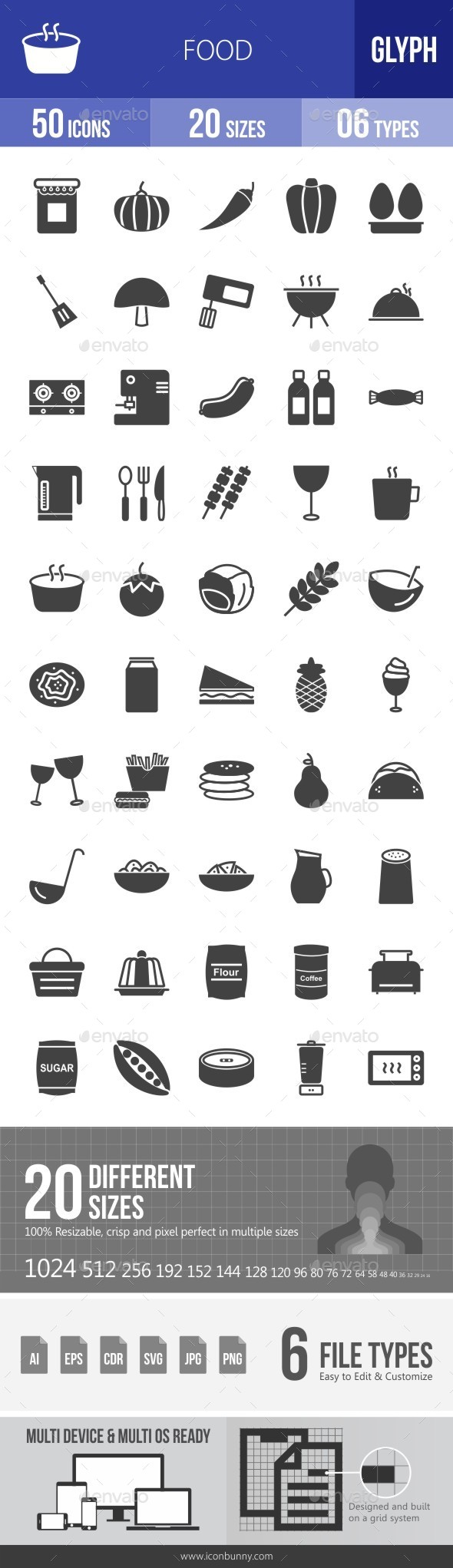 Food Glyph Icons - Icons