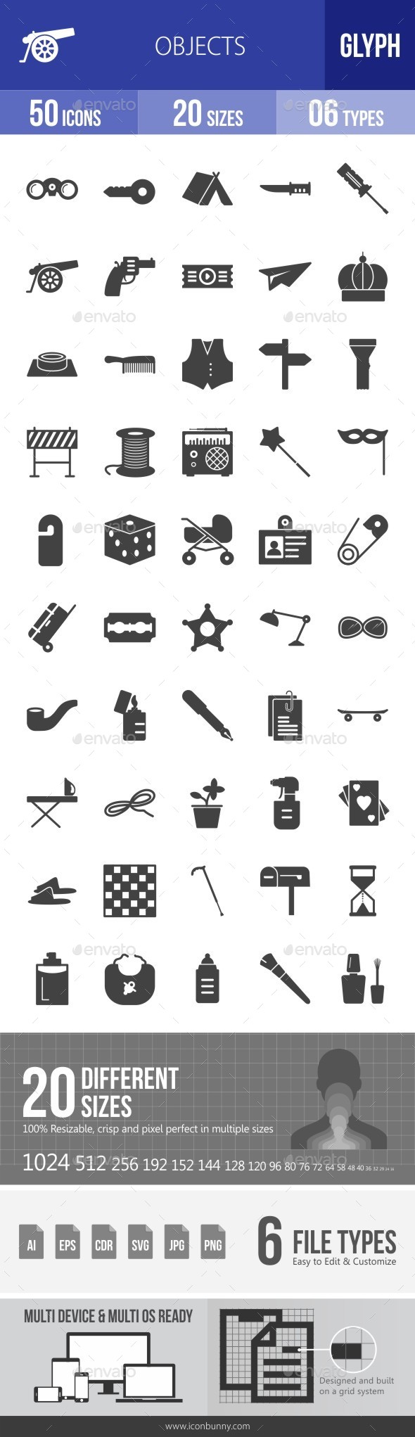 Objects Glyph Icons - Icons