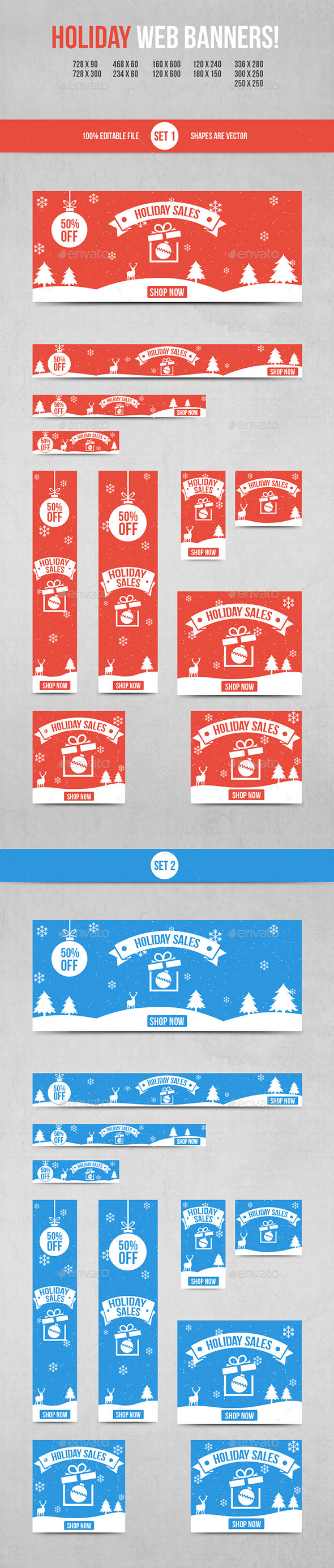 Holiday Web Banners! - Banners & Ads Web Elements