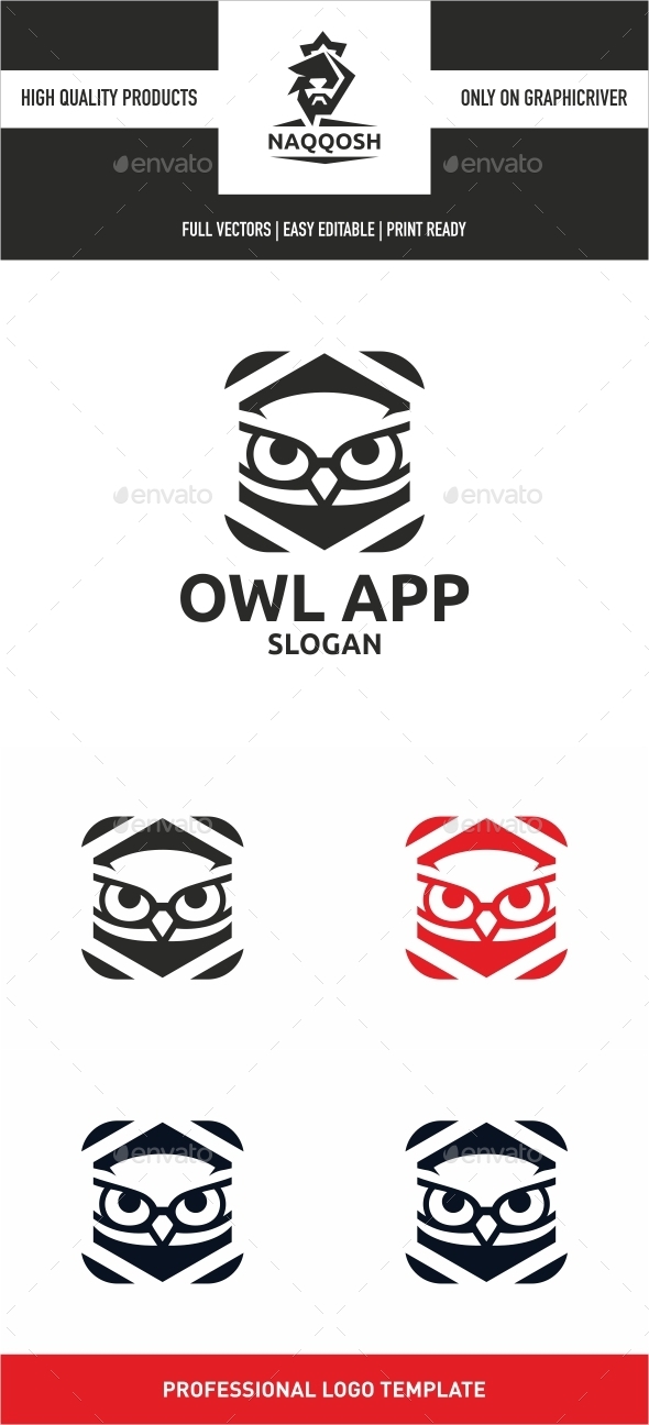 Owl App - Symbols Logo Templates