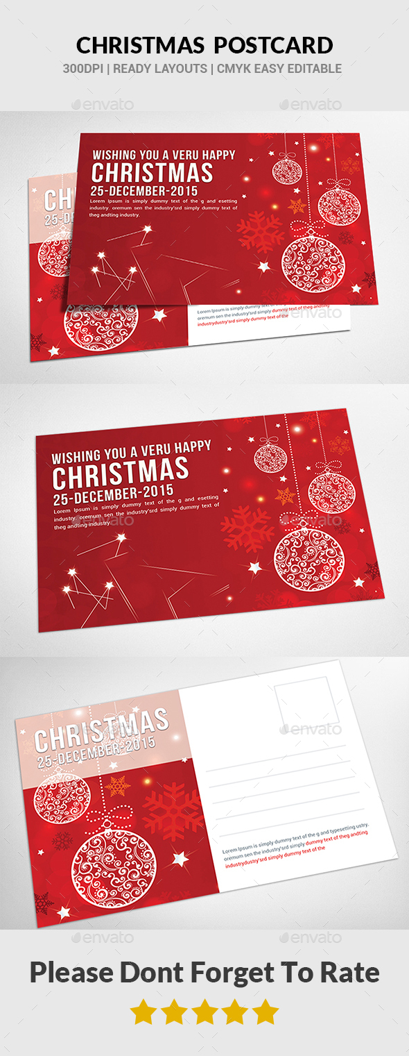 Christmas - Postcard Templates - Cards & Invites Print Templates