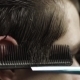 Barber Cutting Hear Of Client With Scissors And - VideoHive Item for Sale