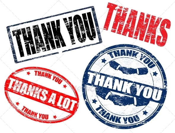 thank you stamps - Conceptual Vectors