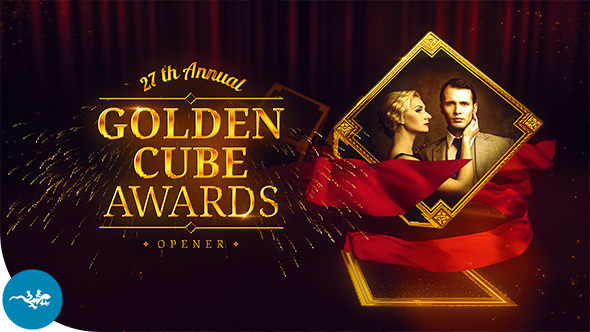 Golden Cube - VideoHive 11292968