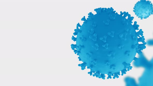 Coronavirus Blue and White Background - Ver3