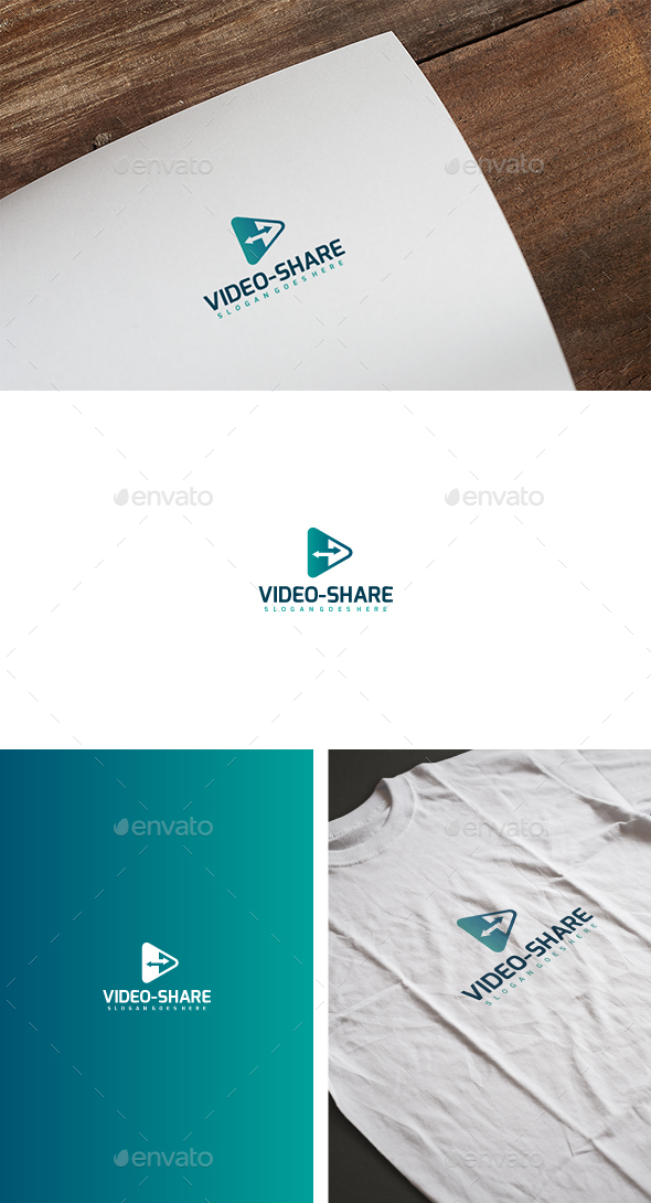 Video Media Share Logo - Abstract Logo Templates