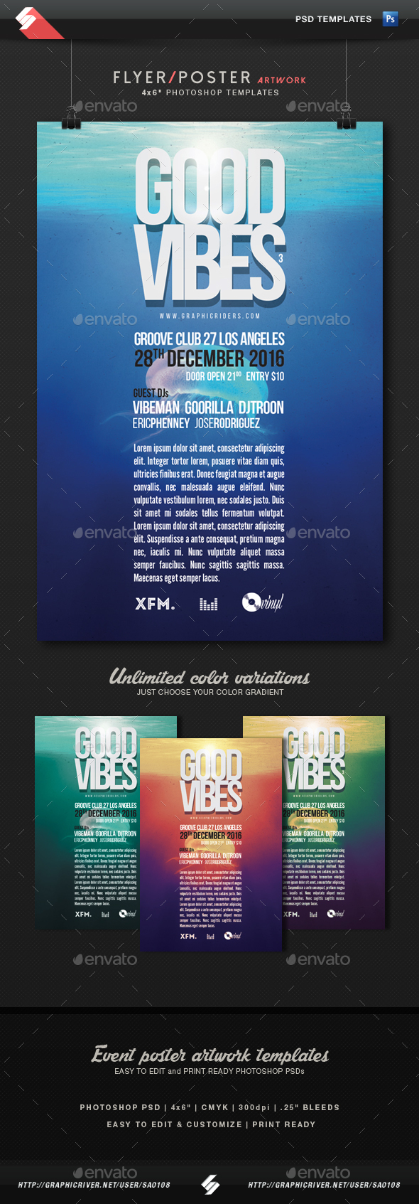 Good Vibes 3 - Party Flyer Template - Clubs & Parties Events