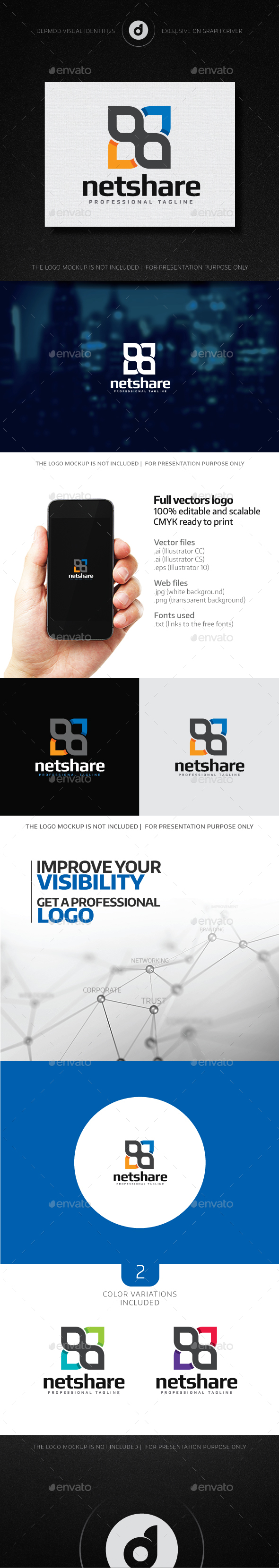 NetShare Logo - Abstract Logo Templates