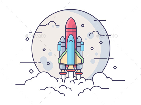 Startup Space Rocket - Miscellaneous Conceptual