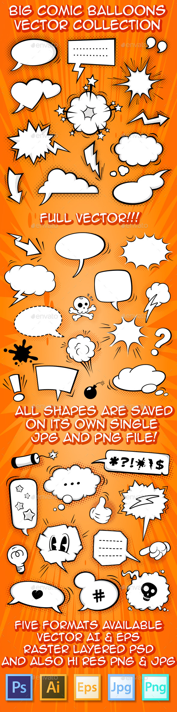 Comic Balloons and Effects Set - Miscellaneous Conceptual