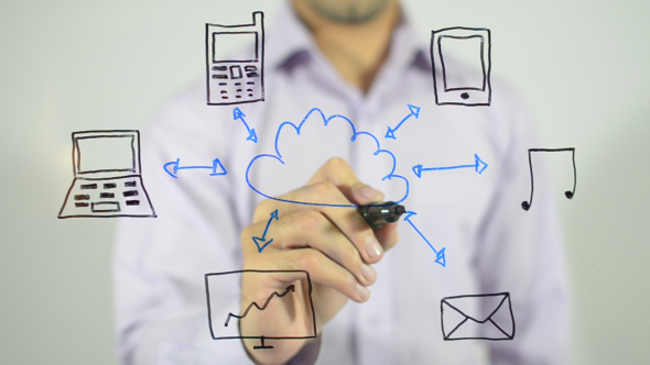 Connecting Devices to Cloud, Illustration alt