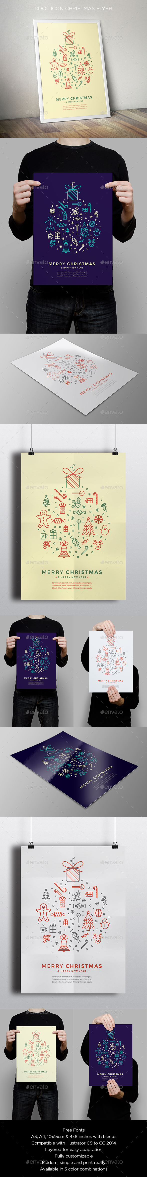 Cool Icon Christmas Flyer - Holidays Events