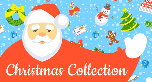 Christmas symbols and backgrounds collection