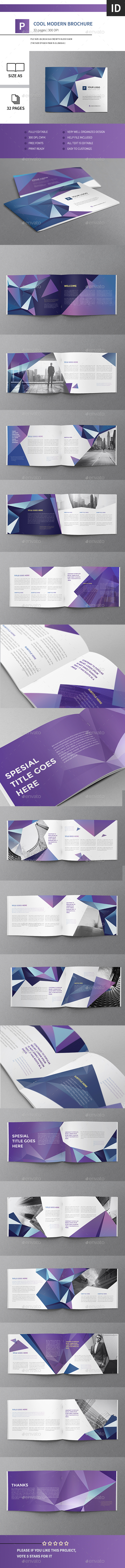 Cool Modern Brochure 32 Pages A5 Horizontal - Brochures Print Templates