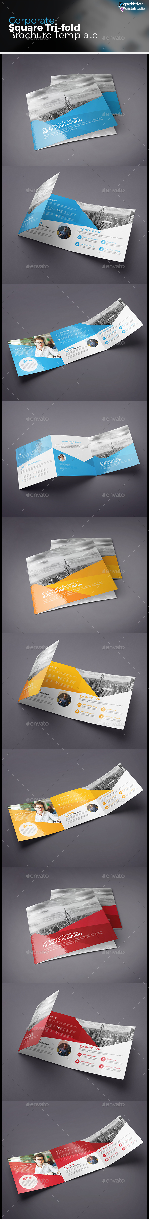 Square Tri-fold Brochure - Corporate Brochures