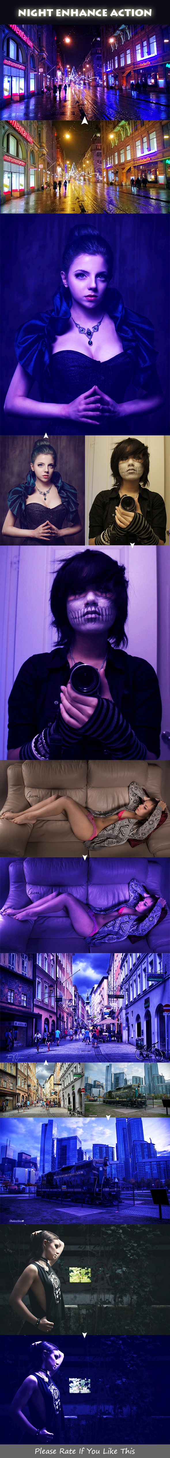 Night Enhance Photoshop Action - Photo Effects Actions