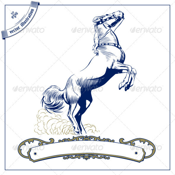 Vintage Horse Label