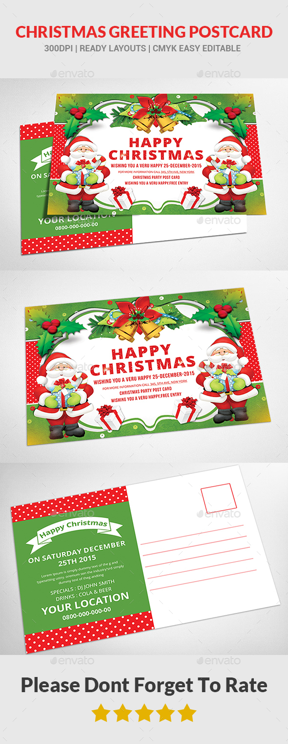 Christmas - Postcard Templates - Cards & Invites Print Templates