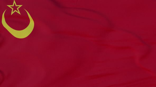 Flag of Union Of Islamic Soviet Republics Waving at Wind alt