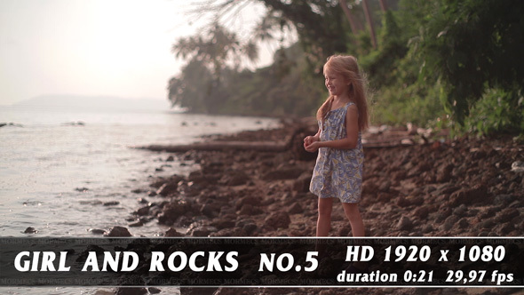 Girl and Rocks No.5