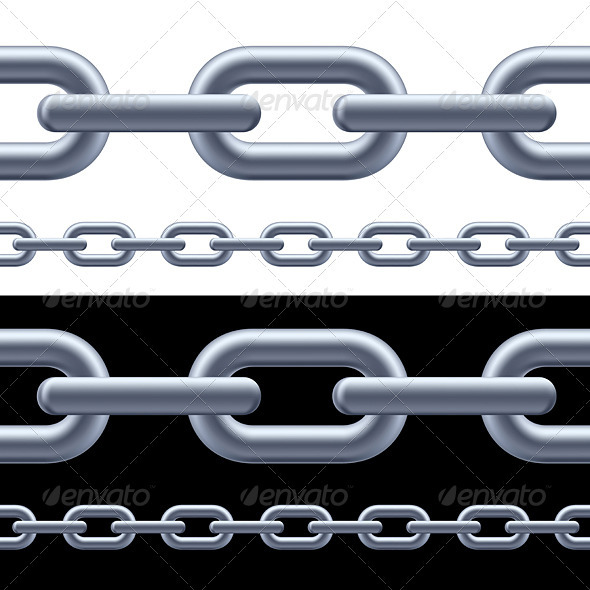 Realistic gray chain - Characters Vectors