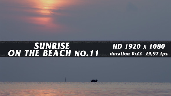 Sunrise On The Beach No.11