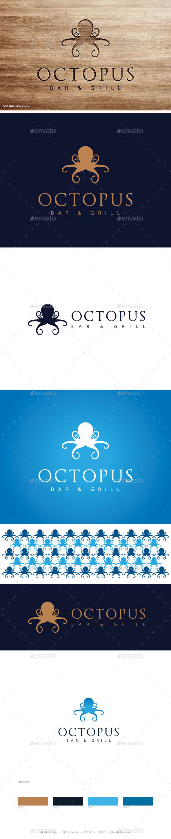 Octopus Logo Template - Animals Logo Templates