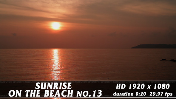 Sunrise On The Beach No.13