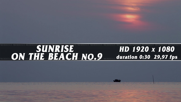 Sunrise On The Beach No.9