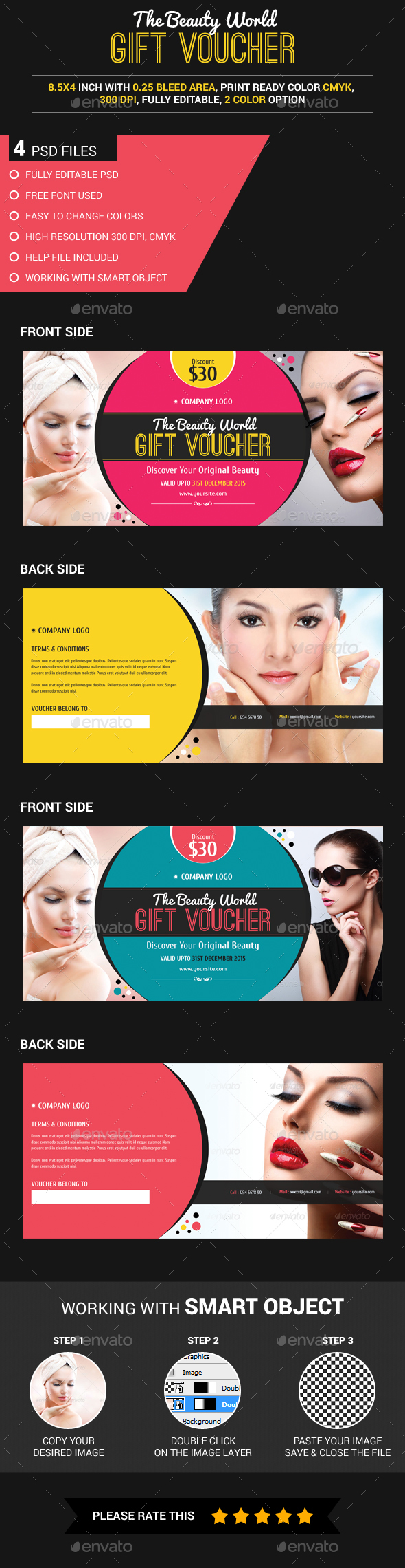Beauty World Gift Voucher - Loyalty Cards Cards & Invites