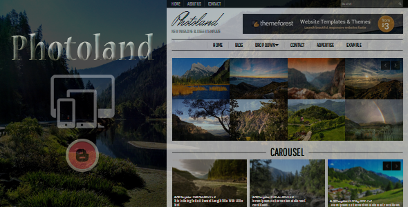 Photoland - Magazine Blogger Template - Blogger Blogging