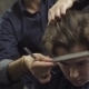 Hairdresser Combing Hair At Barbershop - VideoHive Item for Sale
