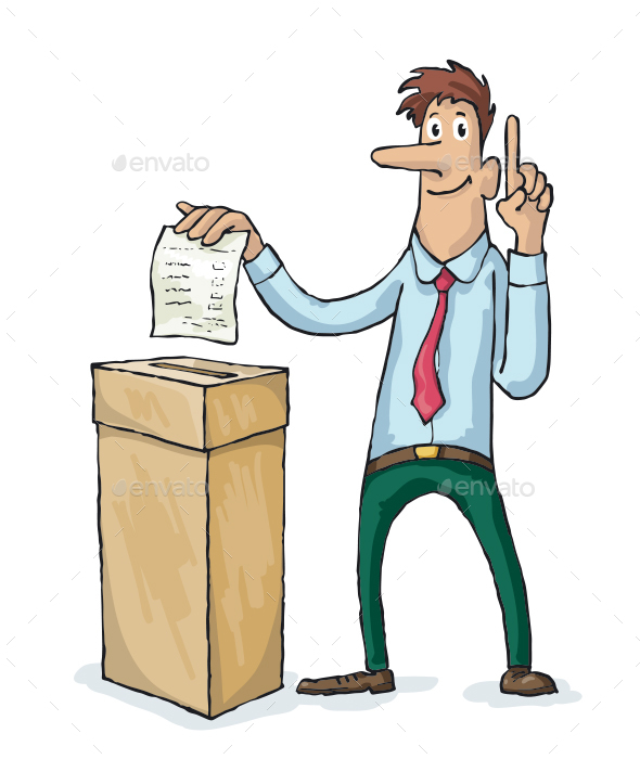 Man are Voting in Elections - People Characters