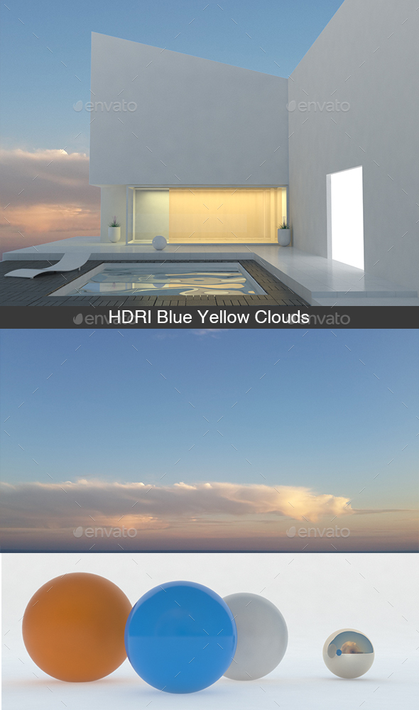 Blue Yellow Clouds - 3Docean 13684805