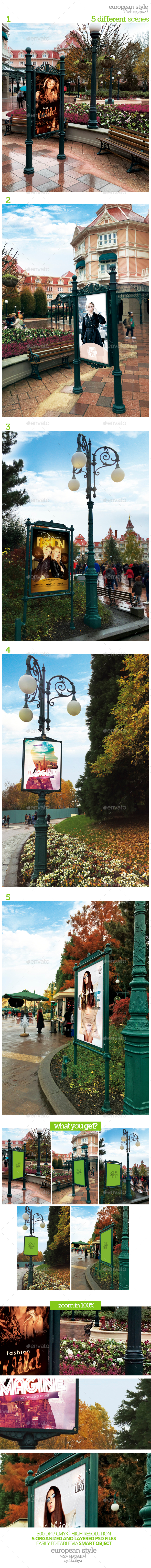 European Style Mock-Ups Pack - Product Mock-Ups Graphics