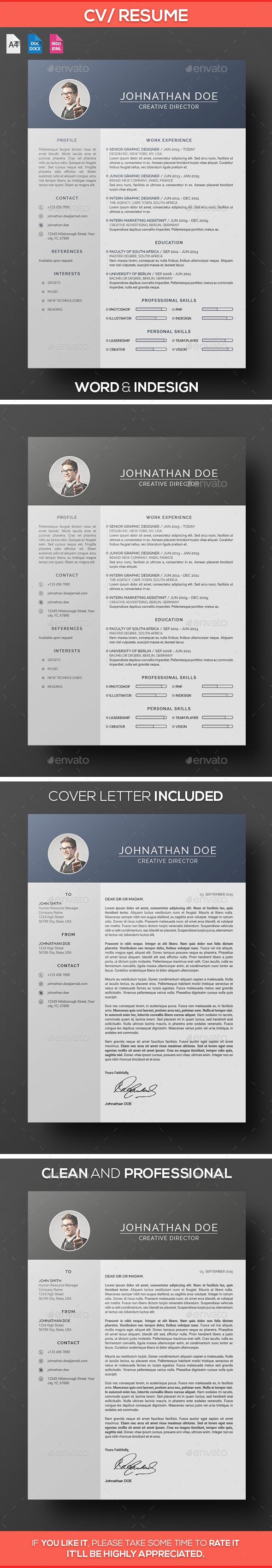 Clean Resume/CV - Resumes Stationery