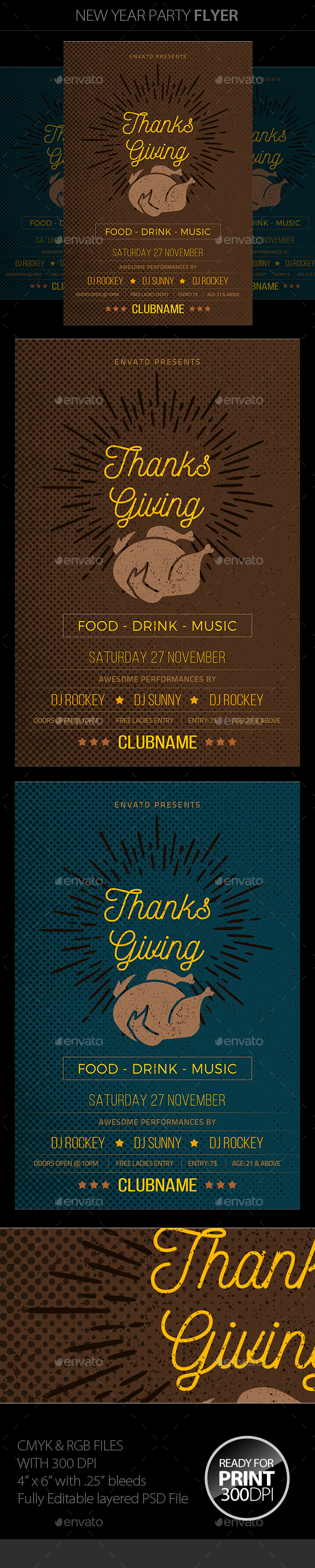 Thanksgiving Flyer - Clubs & Parties Events