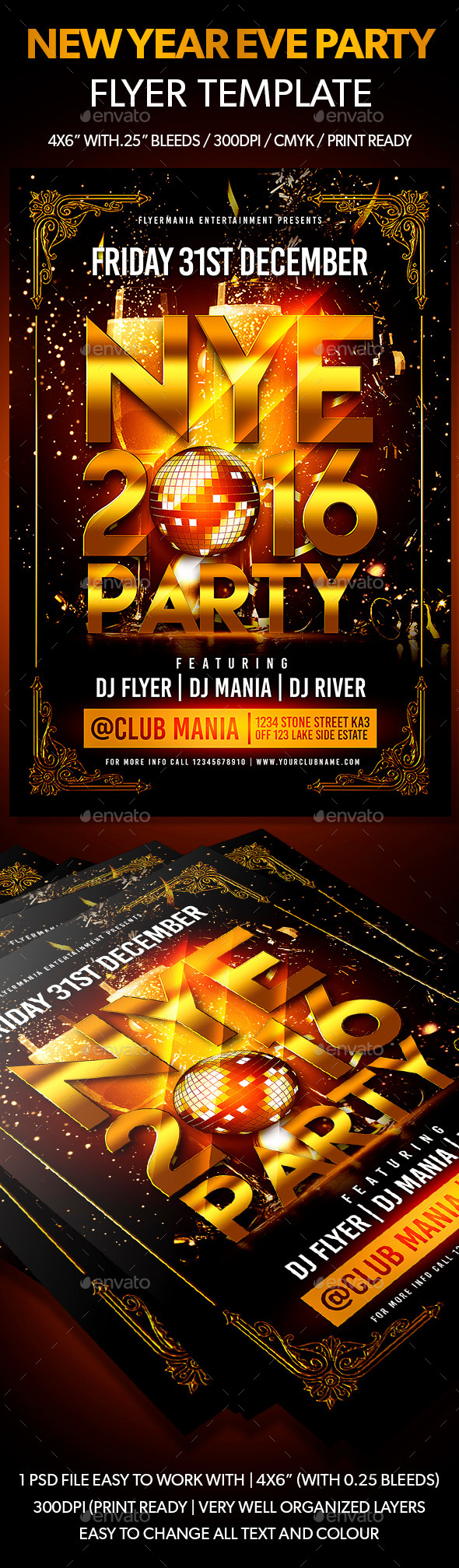 New Year Eve Party Flyer Template - Events Flyers
