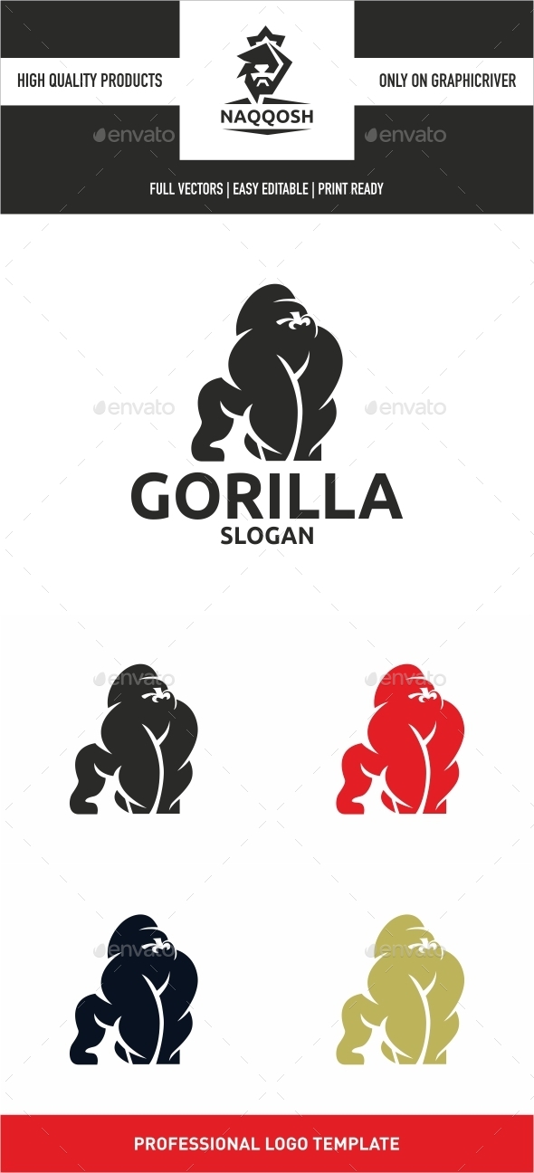 Gorilla - Animals Logo Templates