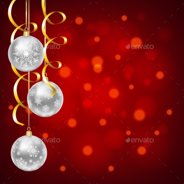 Silver Balls With Snowflakes Ornament - Christmas Seasons/Holidays