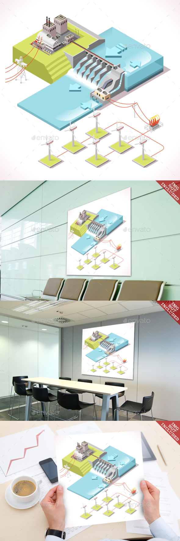 Energy 15 Infographic Isometric - Conceptual Vectors