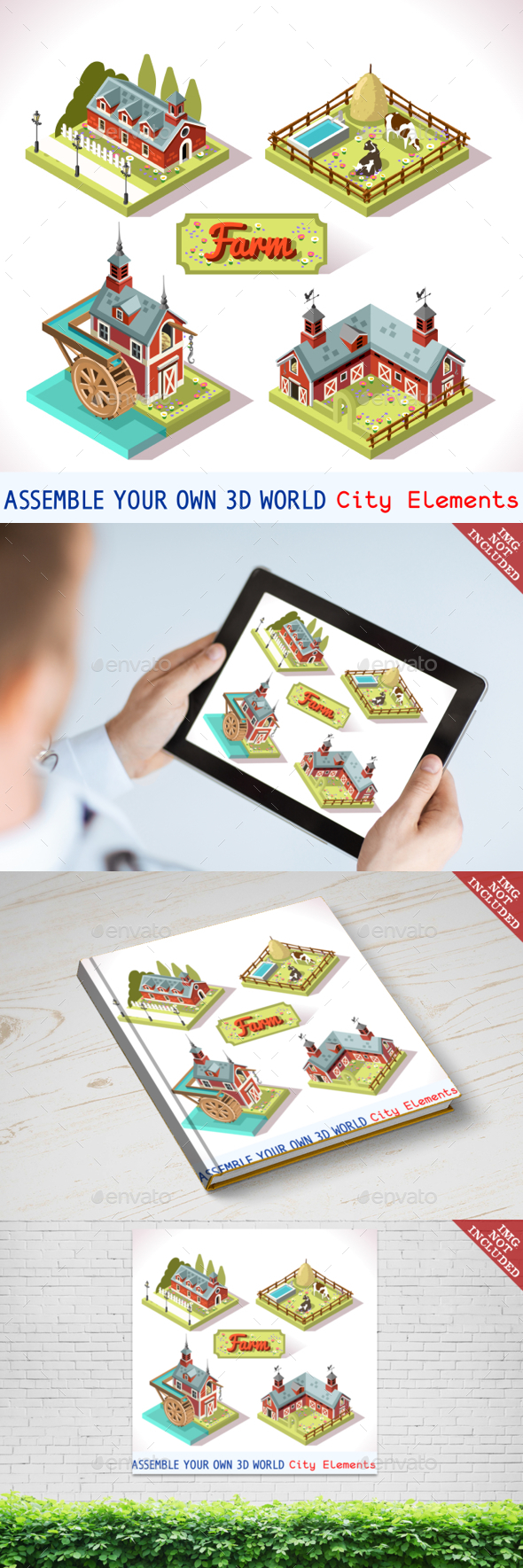 Farm Tiles 01 Set Isometric - Buildings Objects