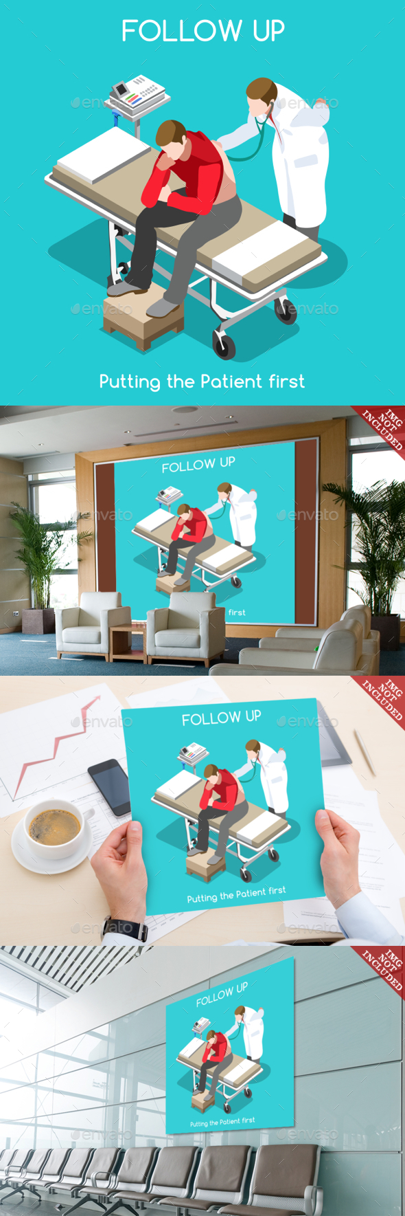 Hospital 15 People Isometric - Health/Medicine Conceptual