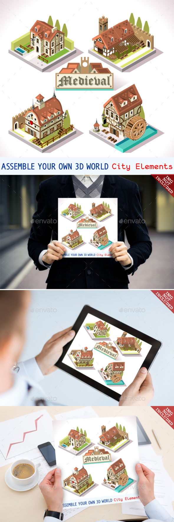 Medieval 01 Tiles Isometric - Buildings Objects
