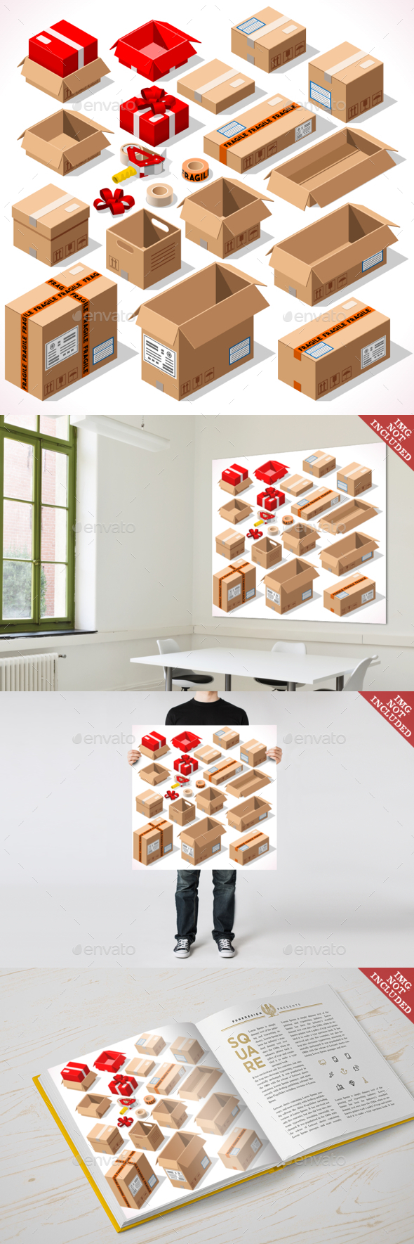Packaging 01 Objects Isometric - Man-made Objects Objects