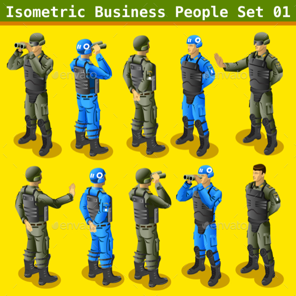 Soldier 01 People Isometric - People Characters
