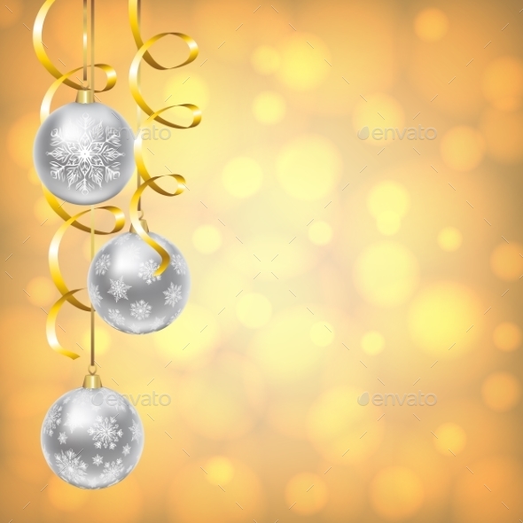 Silver Balls With Snowflakes Ornament - Christmas Seasons/Holidays
