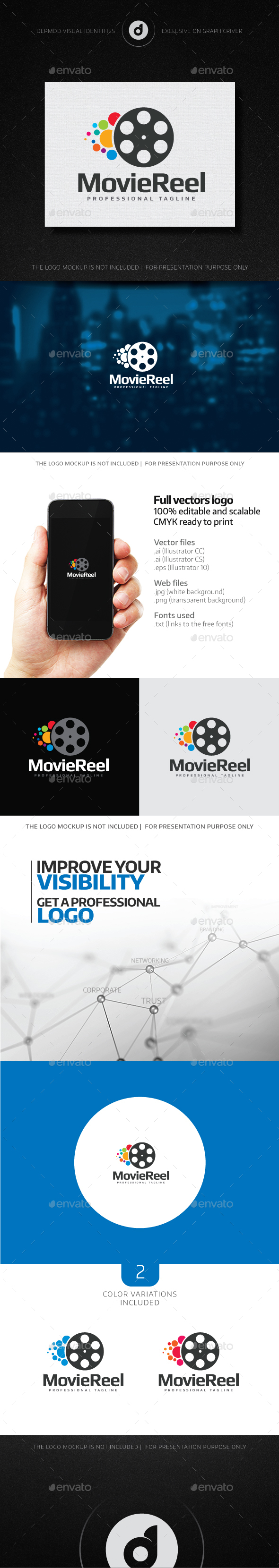 Movie Reel Logo - Objects Logo Templates